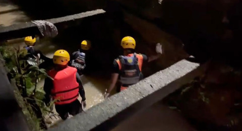 Bocah Main Hujan Diduga Hanyut di Drainase Sigasland