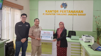 Dukung Transformasi Layanan Publik di BPN Tanjab Barat, SKK Migas - PetroChina Berikan Bantuan Fasilitas Kantor