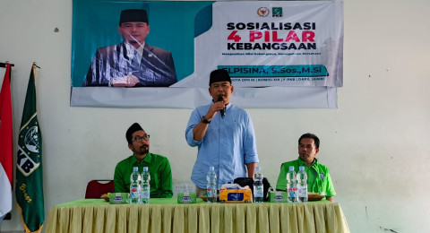 Elpisina Imbau Masyarakat Talang Bakung Implementasikan Nilai Luhur Empat Pilar Kebangsaan