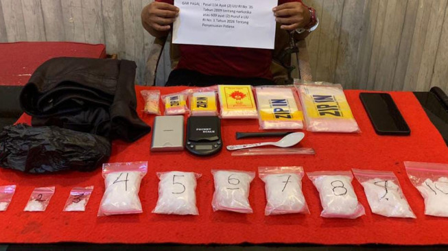 Gagalkan Peredaran Narkoba, Polresta Jambi Amankan Pelaku Pembawa 602 Gram Sabu