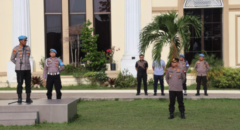Kabid Propam Polda Jambi Pimpin Apel Pagi Personel Polresta Jambi