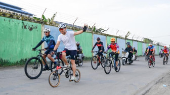 Farewell Ride Polda Jambi Bersama Insan Pers dan Komunitas Sepeda, Kapolda: Bentuk Penghormatan untuk Waka Polda