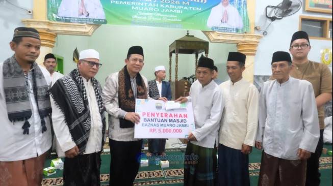 Bupati Muaro Jambi, Dr. Bambang Bayu Suseno ( BBS), Safari Ramadhan 1447 H di Masjid Jami'atul Islamiyah, Desa Kebun IX,