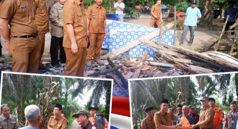 BBS Serahkan Bantuan Kepada Korban Kebakaran di Desa Rengas Bandung,