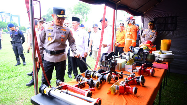 Apel Kesiapsiagaan Karhutla dan Pengendalian Massa, Kapolda Jambi Tekankan Respons Cepat dan Terukur
