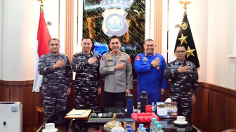 Kapolda Jambi Terima Audiensi Danlanal Palembang, Perkuat Sinergi Pengamanan Wilayah Perairan