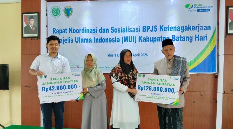 Penyerahan santunan Jaminan Kematian dari  <a href=