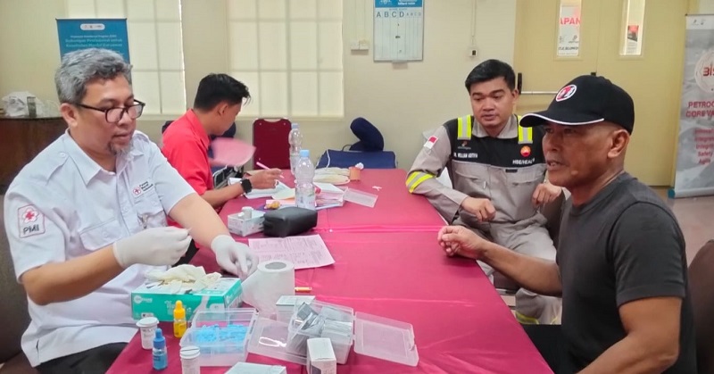 SKK Migas - PetroChina International Jabung Ltd melaksanakan kegiatan rutin donor darah pada 4 – 5 April 2026 | foto : henrosta
