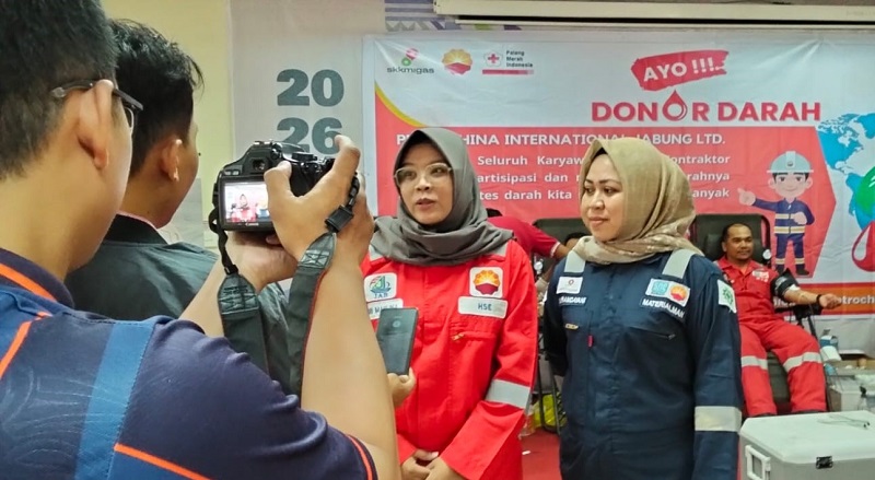 Peserta donor darah yang diadakan SKK Migas - PetroChina International Jabung Ltd, 4 - 5 April 2026 | foto : Henrosta