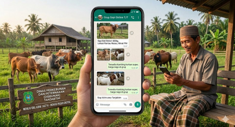 Disbunak Tanjabtim Luncurkan 'Sapi Online' Lewat WhatsApp