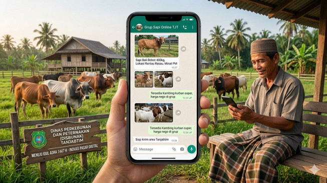 Disbunak Tanjabtim Luncurkan 'Sapi Online' Lewat WhatsApp