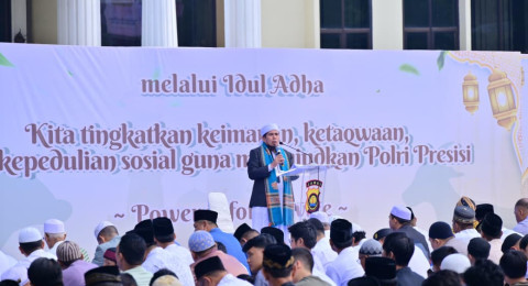 Pererat Silaturahmi, Polda Jambi Gelar Shalat Idul Adha 1447 H dan Berbagi Hewan Kurban