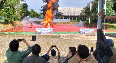 Api Membara, Pertamina EP Jambi "Pamer" Kesigapan Padamkan Api