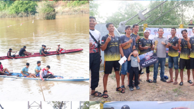 Lomba Perahu Tradisional di Danau Tangkas Jadi Magnet Wisata Muaro Jambi