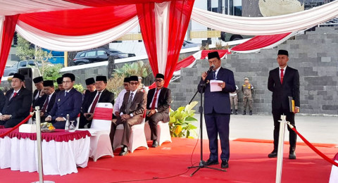 Warna-warni Pakaian Adat Nusantara Hiasi Upacara Hari Lahir Pancasila 2026 di Pemkot Jambi