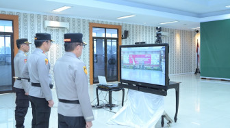 Polda Jambi Ikuti Vicon Upacara Nilai-Nilai Tribrata dalam Rangka Hari Bhayangkara ke-80