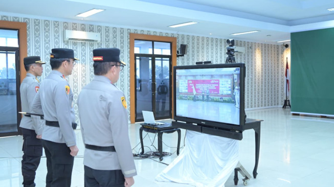 Polda Jambi Ikuti Vicon Upacara Nilai-Nilai Tribrata dalam Rangka Hari Bhayangkara ke-80