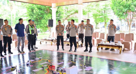 Polda Jambi Matangkan Pengamanan Presisi Merdeka Run 2026 Melalui Tactical Floor Game