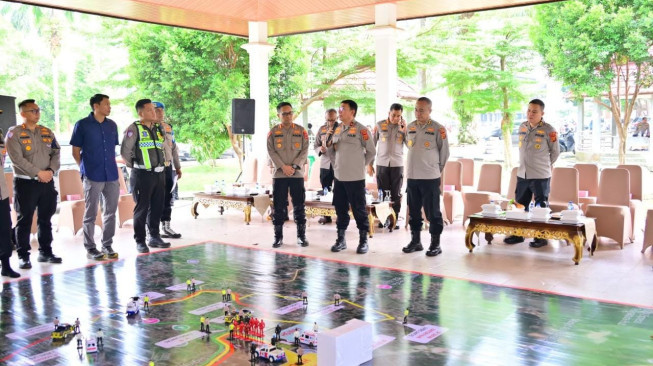 Polda Jambi Matangkan Pengamanan Presisi Merdeka Run 2026 Melalui Tactical Floor Game