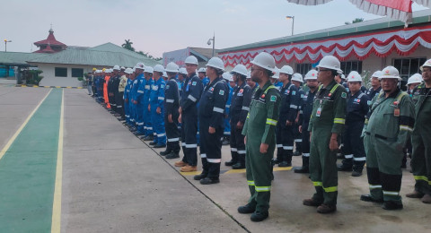 Semangat HUT RI Ke-81, Budaya Anti Suap dikumandangan oleh SKK Migas PetroChina dalam Upacara Bendera