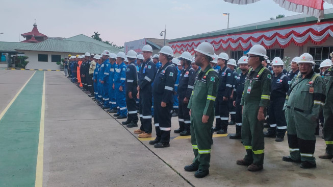 Semangat HUT RI Ke-81, Budaya Anti Suap dikumandangan oleh SKK Migas PetroChina dalam Upacara Bendera