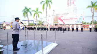 Wakapolda Jambi Pimpin Apel di Polres Tanjab Barat, Evaluasi Penanganan Karhutla dan Perkuat Sinergi