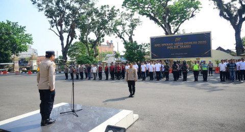 Polda Jambi Gelar Apel Operasi Jaran Siginjai 2026, Tekan Tindak Pidana Curanmor