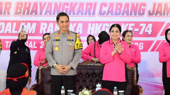 Turnamen Voli Kapolda Cup Meriahkan HKGB ke-74, Pererat Silaturahmi Bhayangkari Polda Jambi