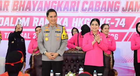 Turnamen Voli Kapolda Cup Meriahkan HKGB ke-74, Pererat Silaturahmi Bhayangkari Polda Jambi