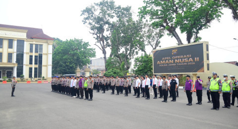 Apel Aman Nusa II 2026, Polda Jambi Perkuat Kesiapsiagaan Penanggulangan Karhutla