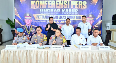 Polda Jambi Gelar Konferensi Pers, Ungkap 32 Kasus PETI Sepanjang Januari - Oktober 2026