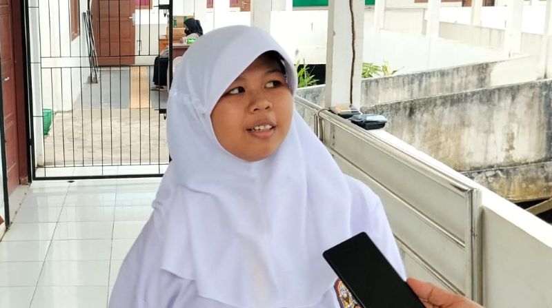 Salah seorang peserta pelatihan, Naila Husna | foto : swd